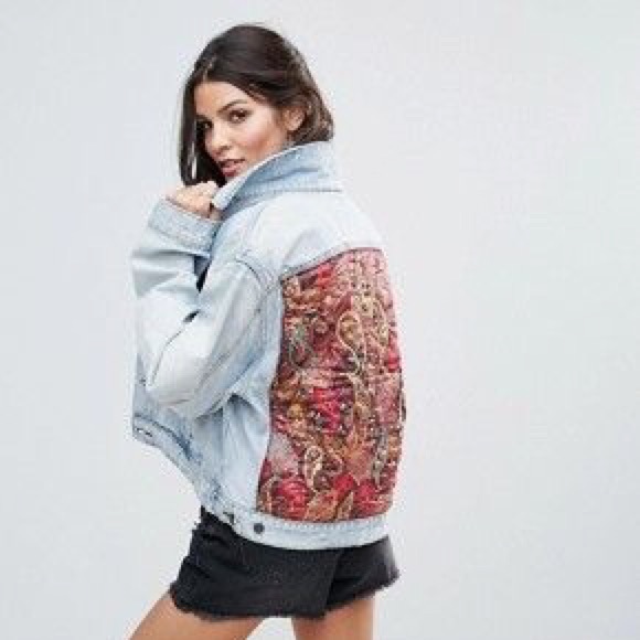 Free People Jackets & Blazers - Free People Denim / Jean Quilted Paisley Jacket